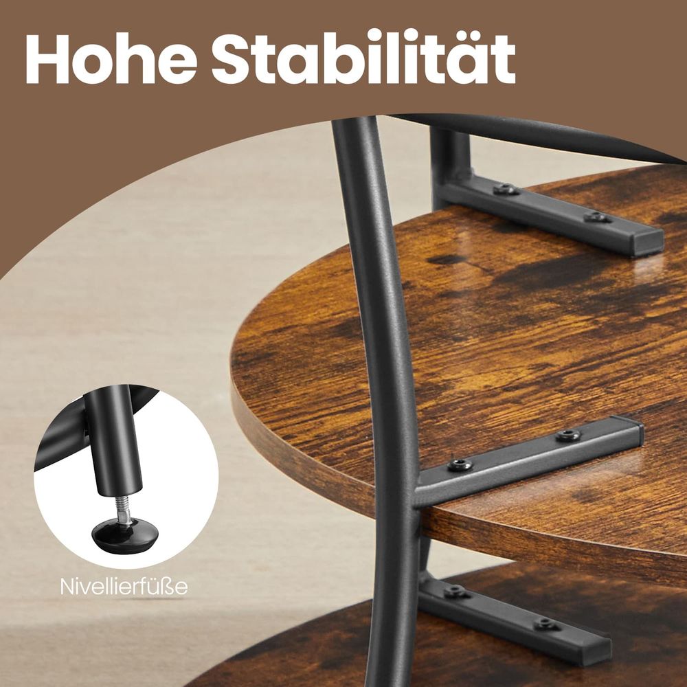 Ronde Salontafel met Opbergruimte – Woonkamertafel / Sofa Tafel