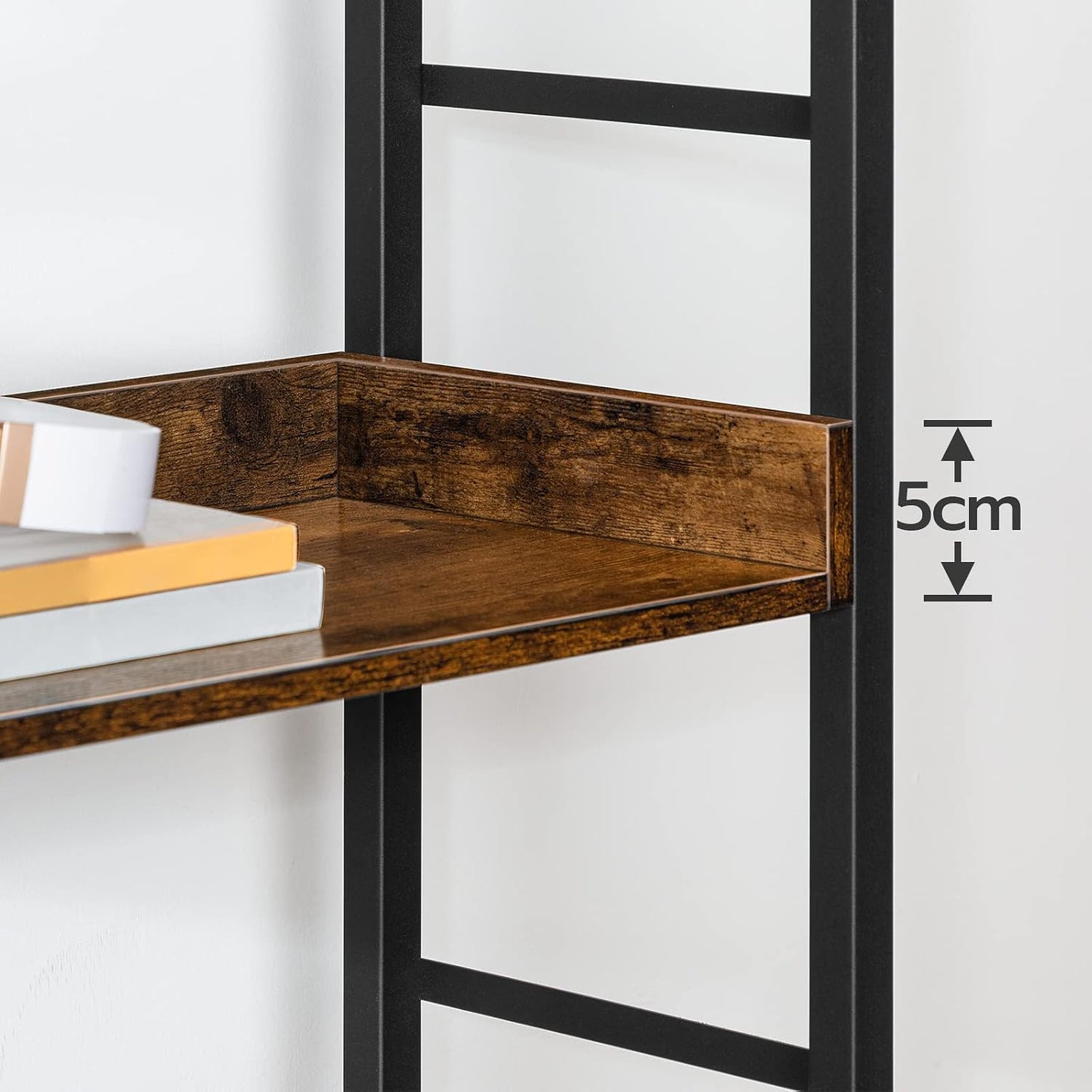 Signature Home Boekenkast met Deuren en 4 Niveaus – Industriële Staande Opbergkast met Open Planken – Stevige Opbergrek voor Woonkamer, Kantoor, Keuken, Werkkamer en Hal
