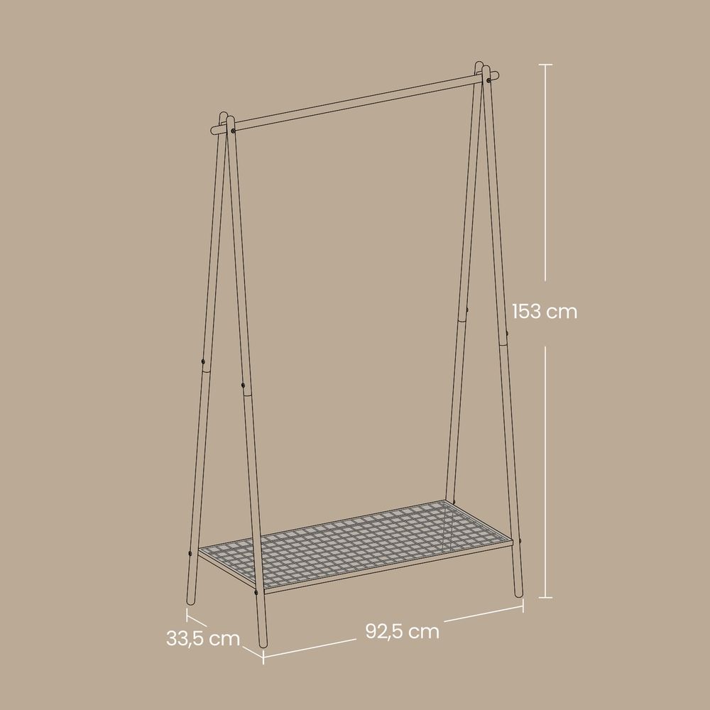 Signature Home Kledingrek met Hangstang – Vrijstaand Garderoberek voor Kleding, Jassen en Jurken