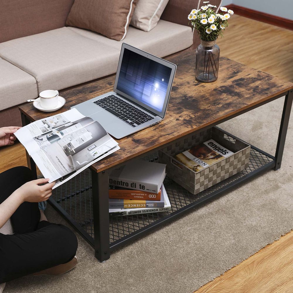 Vintage industriële salontafel – Inclusief opbergruimte