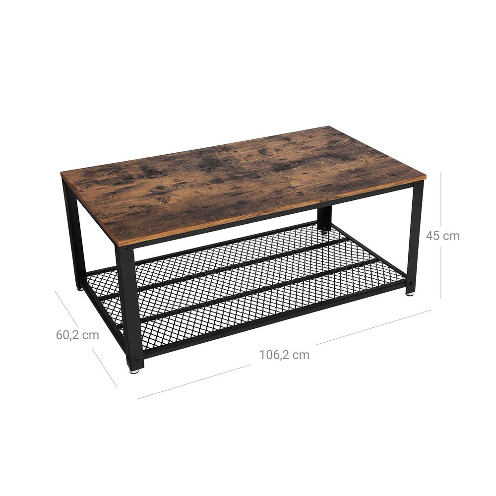 Vintage industriële salontafel – Inclusief opbergruimte