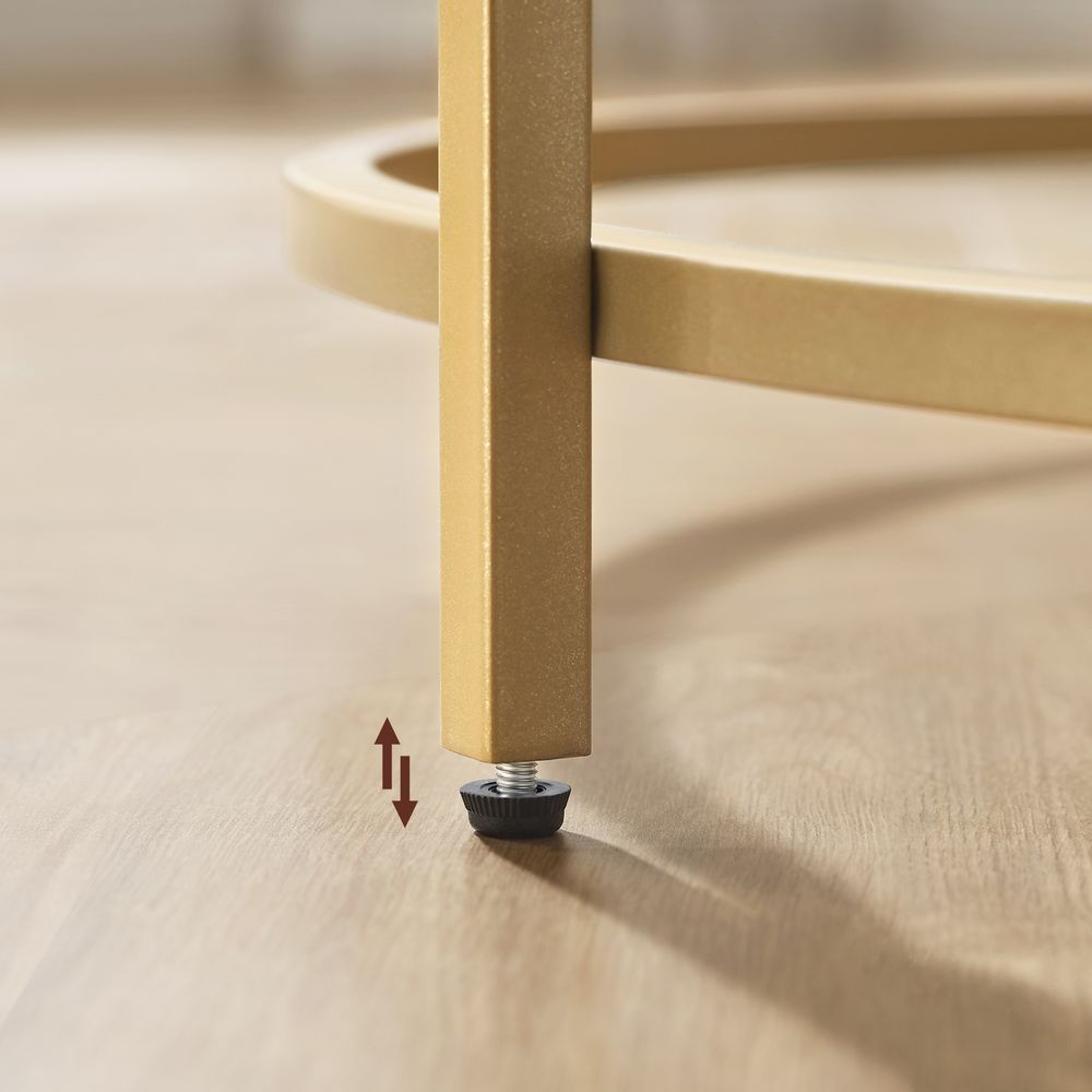 Moderne Ronde Salontafel – Metalen Onderstel