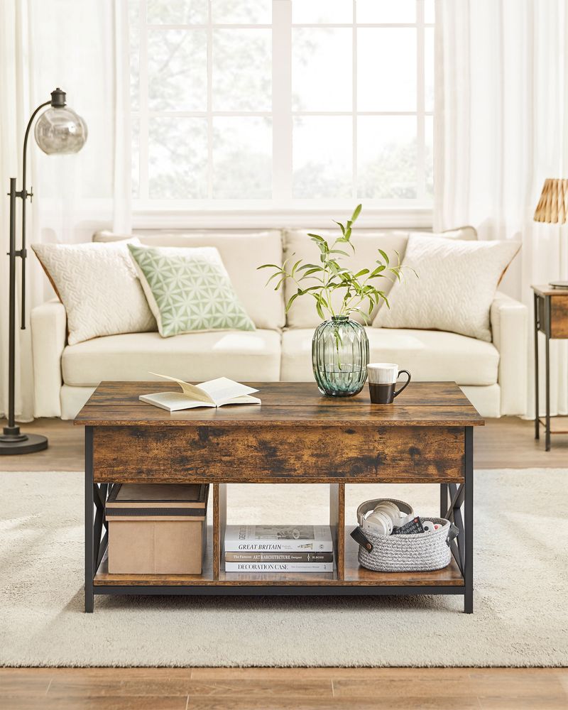Moderne Verstelbare Salontafel – 60x100 cm, Hoogte 48–62 cm