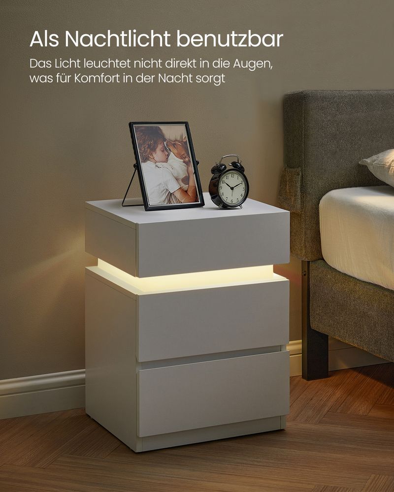 Bijzettafel met LED Verlichting – Modern en Functioneel