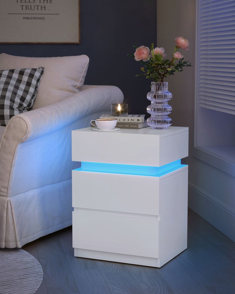 Bijzettafel met LED Verlichting – Modern en Functioneel