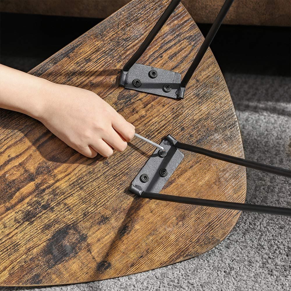 Salontafel Set van 2 – Moderne Ronde Bijzettafels voor de Woonkamer
