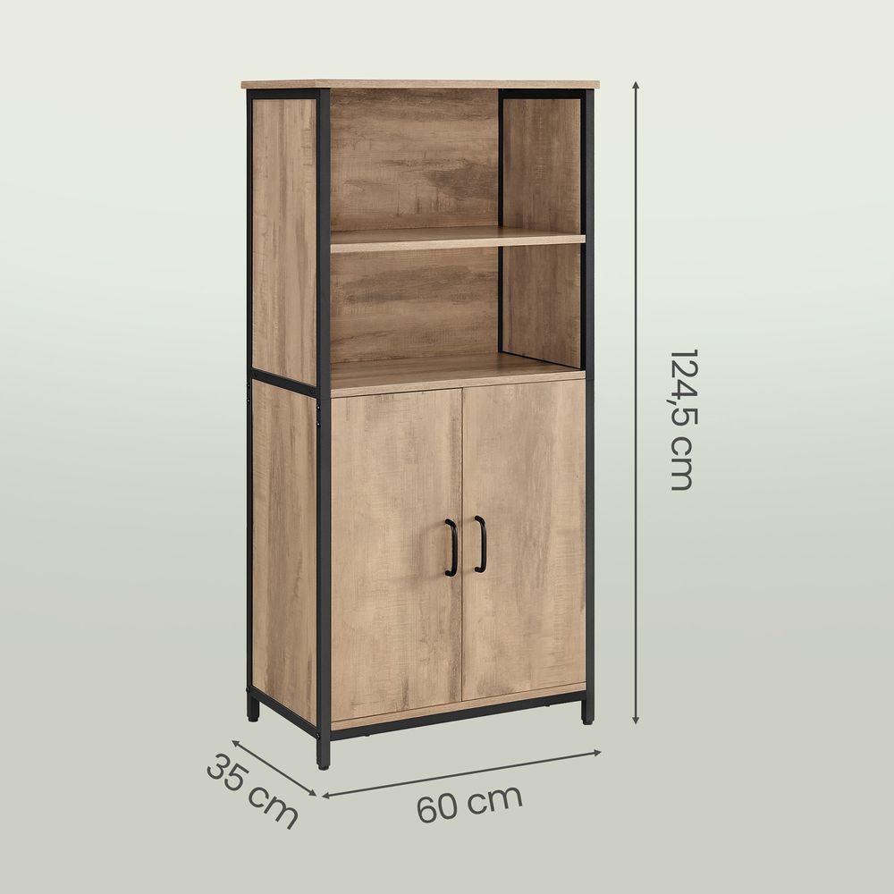 2-vaks boekenkast met verstelbare planken – multifunctionele opbergkast|verstelbare planken voor woonkamer & kantoor|