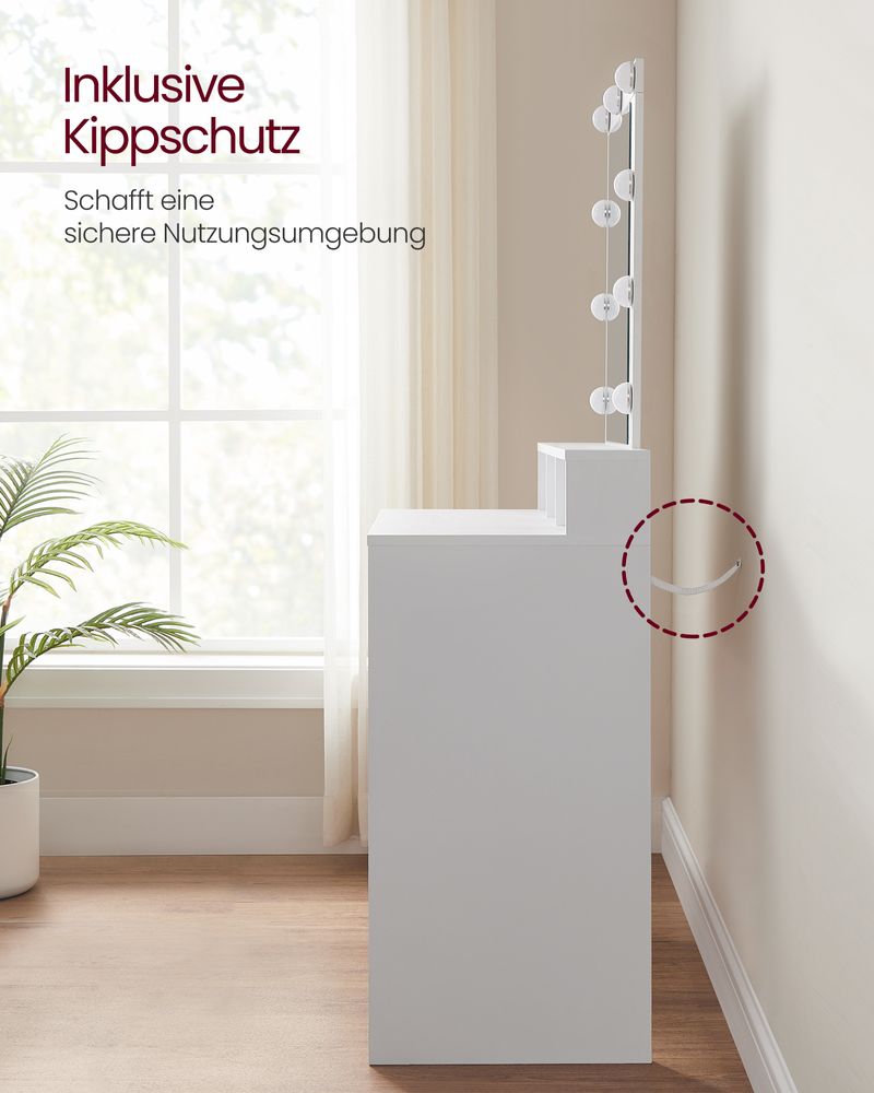 Rome Kaptafel met Spiegel en Verlichting