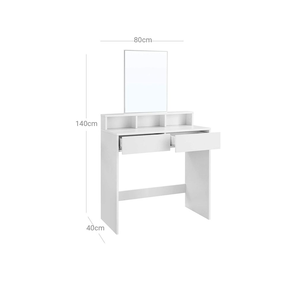 Venice Makeup tafel met Grote Rechthoekige Spiegel