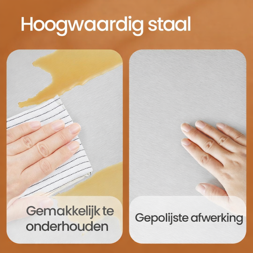 Signature Home Dubbele afvalemmer 2×20L – Metalen afvalbak met 2 compartimenten voor afvalscheiding