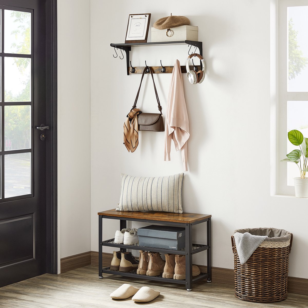Antony Coat rack with shoe cabinet 