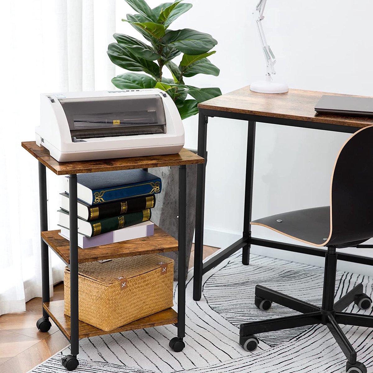 Printertafel met vergrendelbare wielen - Printerstandaard