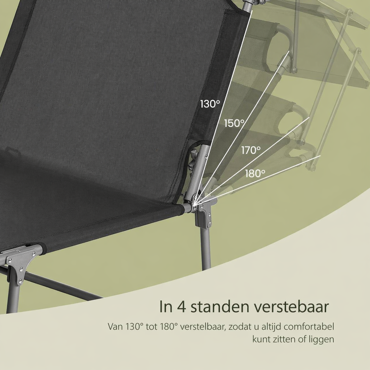 Signature Home Extra Ruime Zonneligstoel 71 x 200 x 38 cm – Opvouwbaar Ligbed voor Tuin & Strand