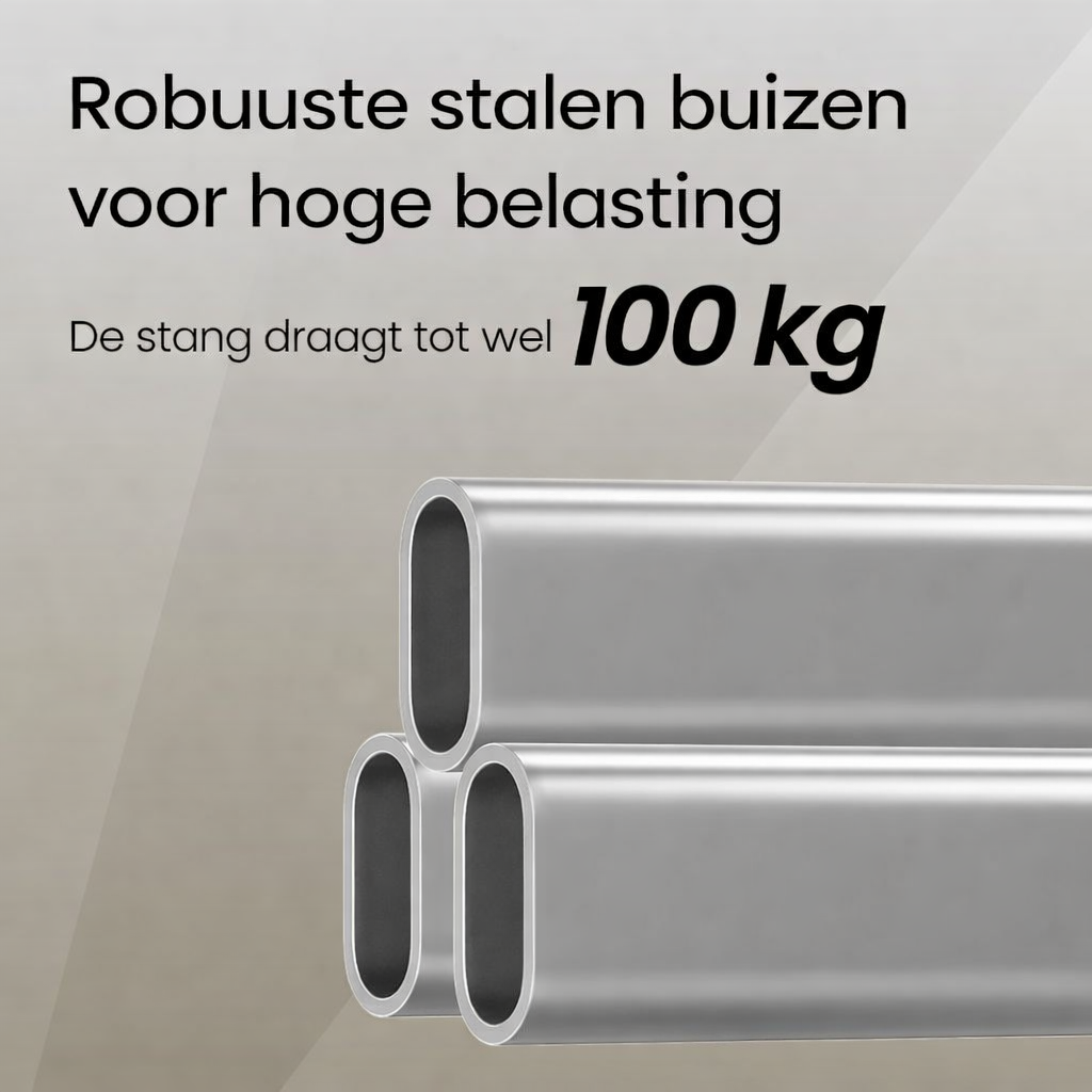 Signature Home Heavy Duty Kledingrek met Wielen – Uitschuifbaar Garderoberek – Verstelbare Kledingstang