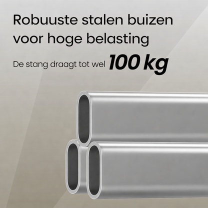 Signature Home Heavy Duty Kledingrek met Wielen – Uitschuifbaar Garderoberek – Verstelbare Kledingstang