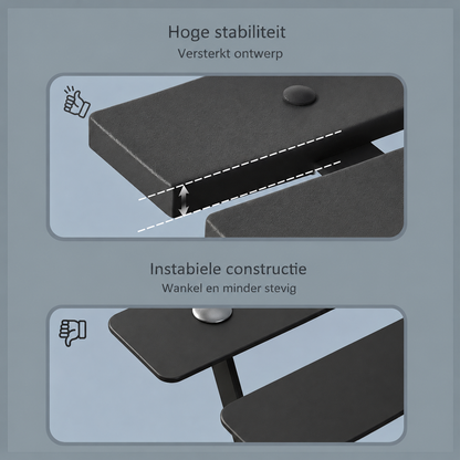 Signature Home 3-delige Balkonmeubelset met Opvouwbare Tafel en 2 Stoelen – Tuinmeubelset voor Balkon, Terras en Tuin