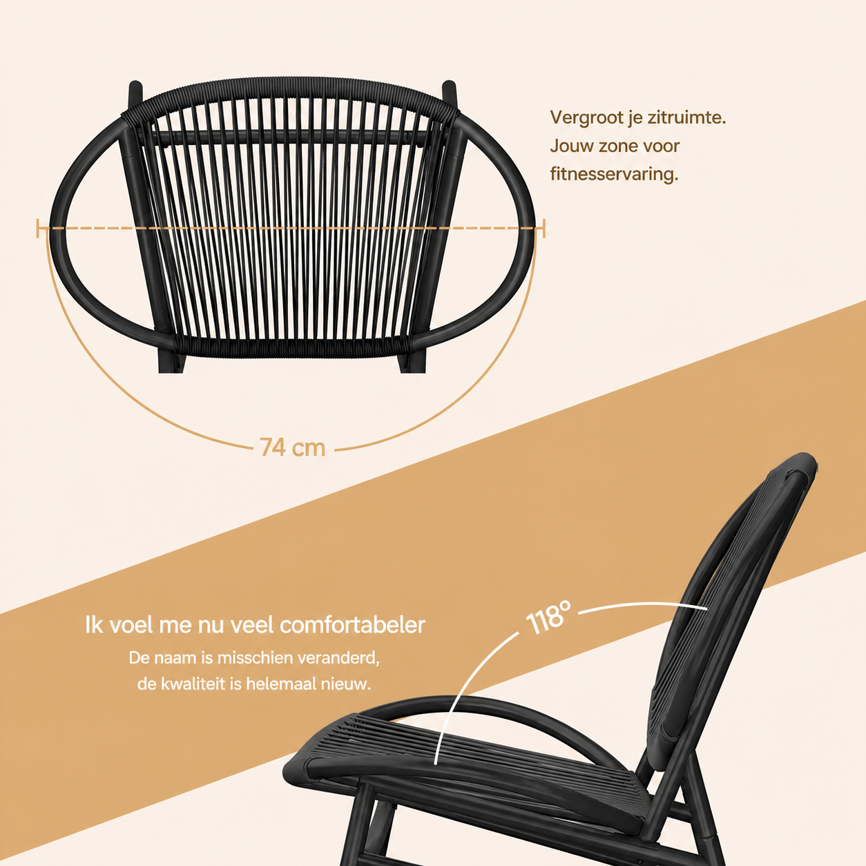 Signature Home Balkonmeubelset 3-delig – Tuinset met Tafel en 2 Stoelen van PE Polyrattan, Weerbestendig & Stijlvol