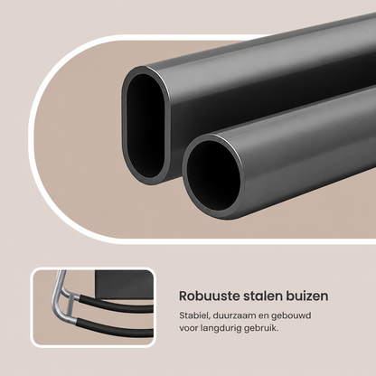 Signatue Home Relax Ligstoel met Verstelbare Hoofdsteun – Schommelstoel met Stalen Frame, Comfortabele Tuinstoel voor Binnen en Buiten
