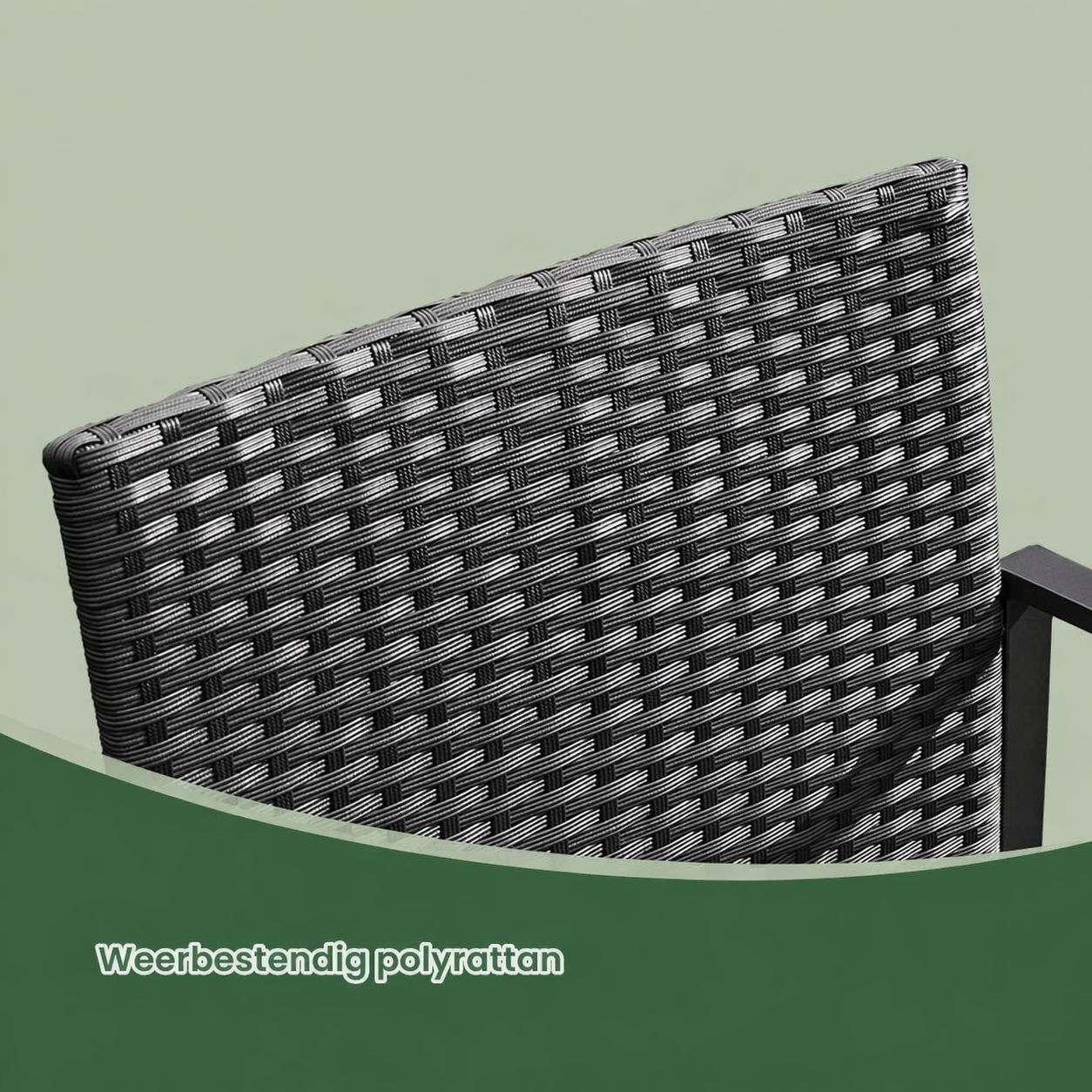 Signature Home Polyrattan Balkonset – Tuinmeubelset van PE Rotan, Weerbestendige Balkon Meubels voor Tuin, Terras en Balkon
