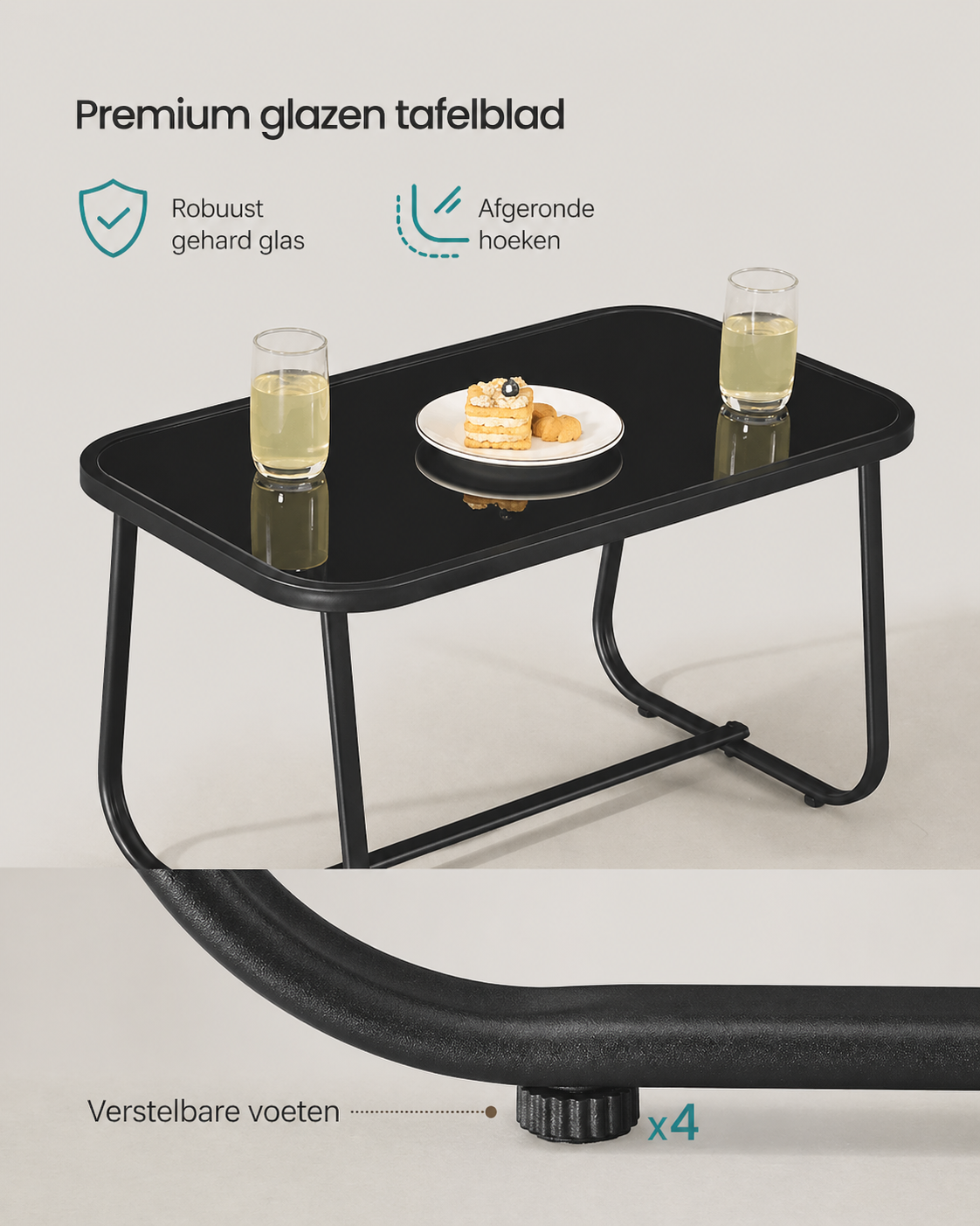 Signature Home Tuinmeubelset met 2 Schommelstoelen en Tafel – Geel-Bruin, Comfortabele Loungeset voor Tuin, Balkon en Terras