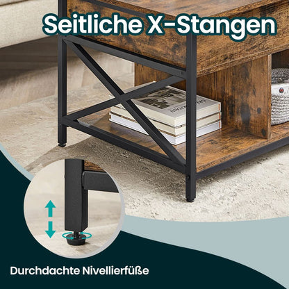 "In Hoogte Verstelbare Salontafel – 60x100 cm (48–62 cm hoog)"