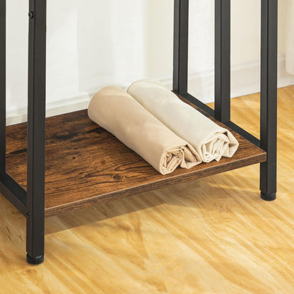 Signature Home Vrijstaand Handdoekenrek met 3 Stangen – Industriële Handdoekhouder & Handdoekladder – Ruimtebesparend Rek voor Badhanddoeken, Kleding, Dekens en Tijdschriften – Voor Badkamer
