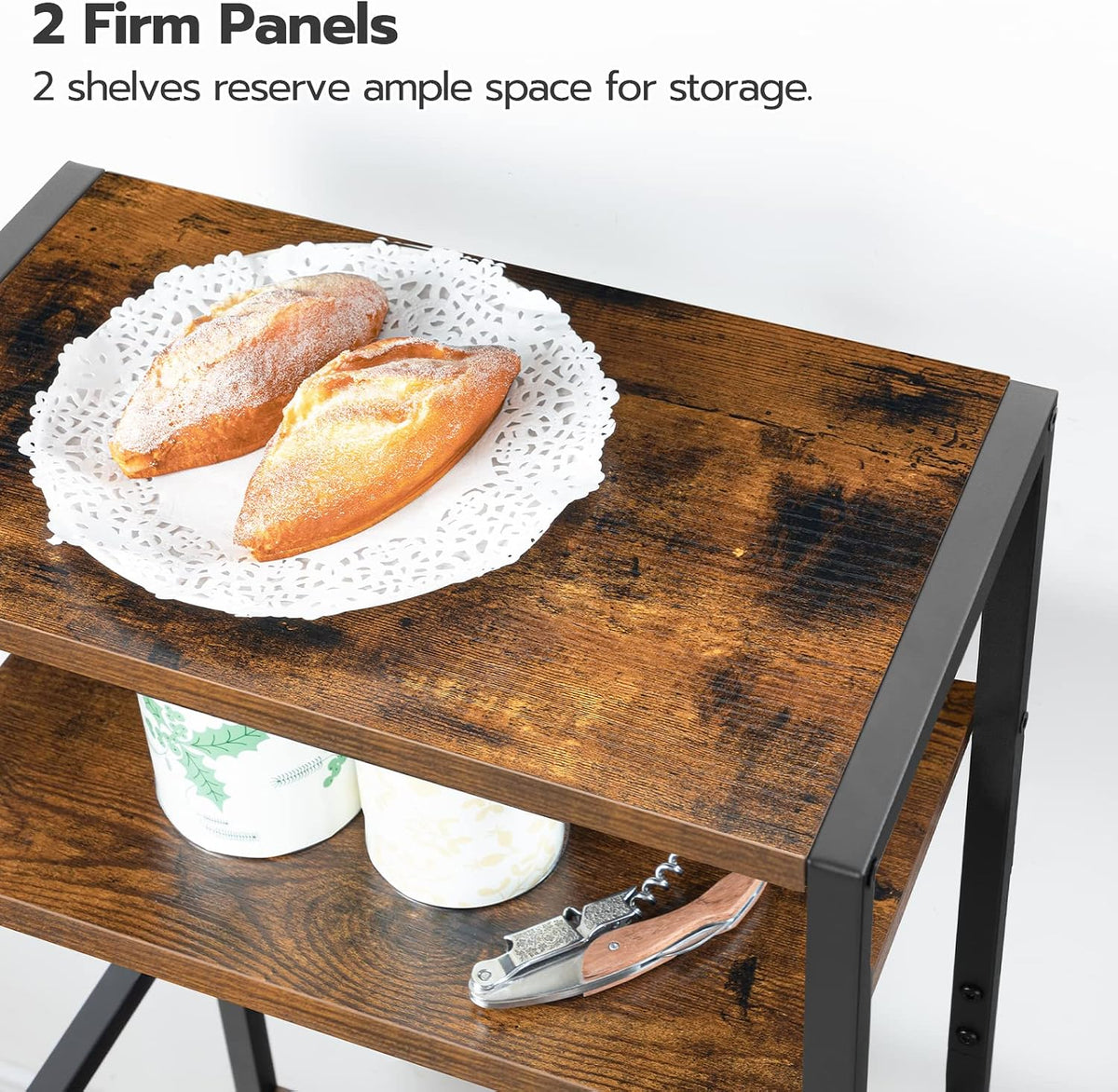 Signature Home Wijnrek voor 16 Flessen – Vrijstaand Flessenrek met Tafelblad en Wijnglashouder – Metalen Wijnflessenhouder & Flessenorganizer – Wijnrek voor Keuken, Bar, Eetkamer en Restaurant