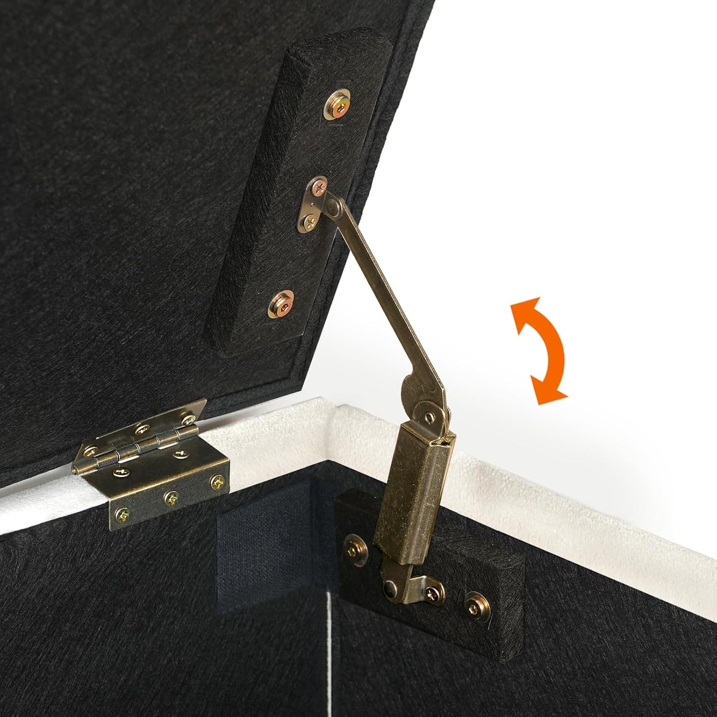 Signature Home 100 cm Speelgoedkist met Fluwelen Bekleding – Opbergbank met Scharnier en Handgrepen, Schoenenbank met Opbergruimte voor Kinderkamer en Woonkamer – Beige