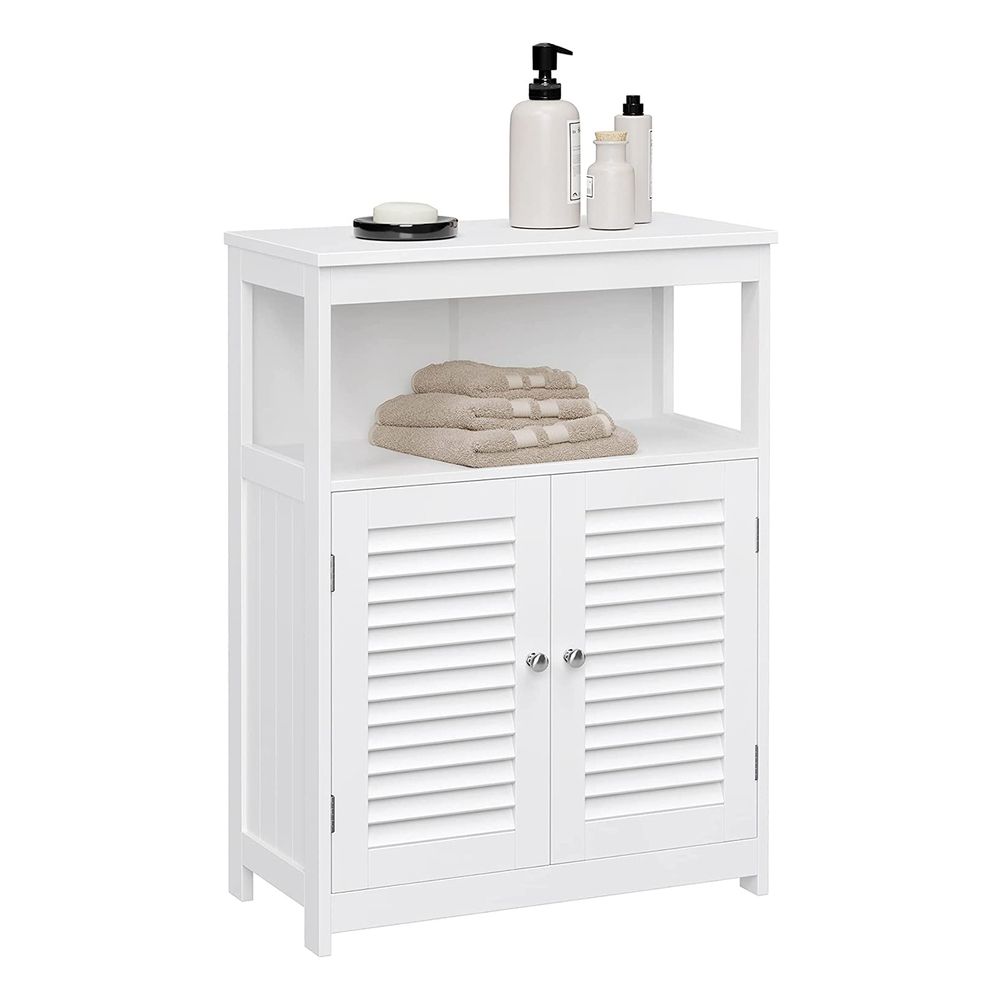 Badkamer Opbergkast met Open Compartiment – Stijlvol en Ruimtebesparend-Praktisch & Modern