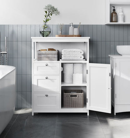 Moderne Badkamerkast met 3 Lades 30x60x80 cm – Ruim en Praktisch Badkamermeubel