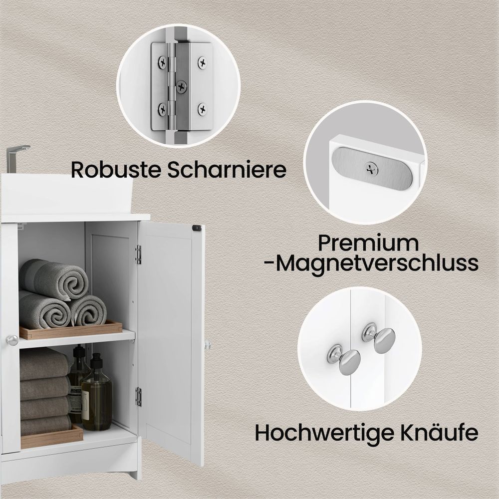 Wastafelmeubel met opbergruimte - compacte opbergkast - onderkast