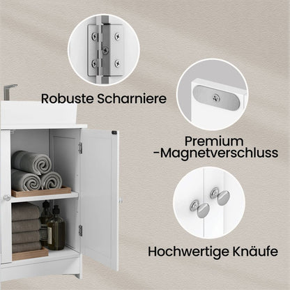 Wastafelmeubel met opbergruimte - compacte opbergkast - onderkast