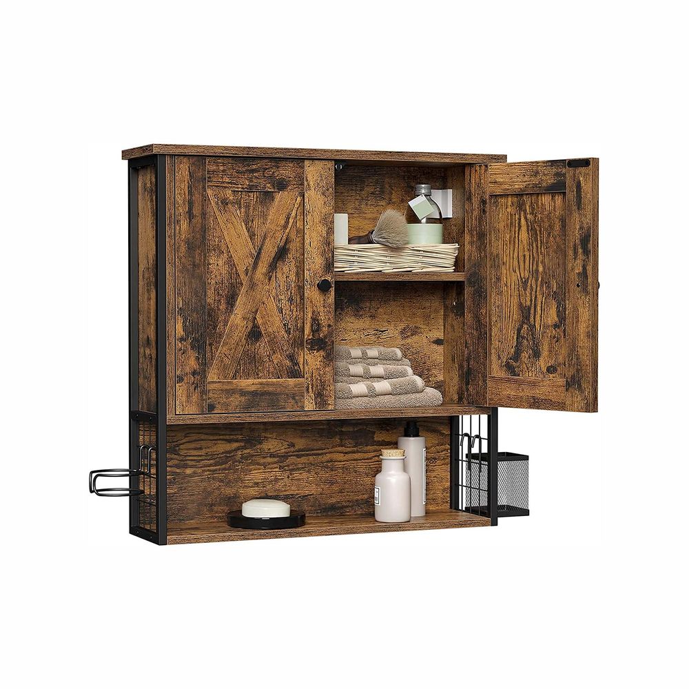 Moderne Badkamer Wandkast – Vochtbestendig & Duurzaam|Perfect voor Toiletten en Badkamers|Ideaal voor Extra Opbergruimte