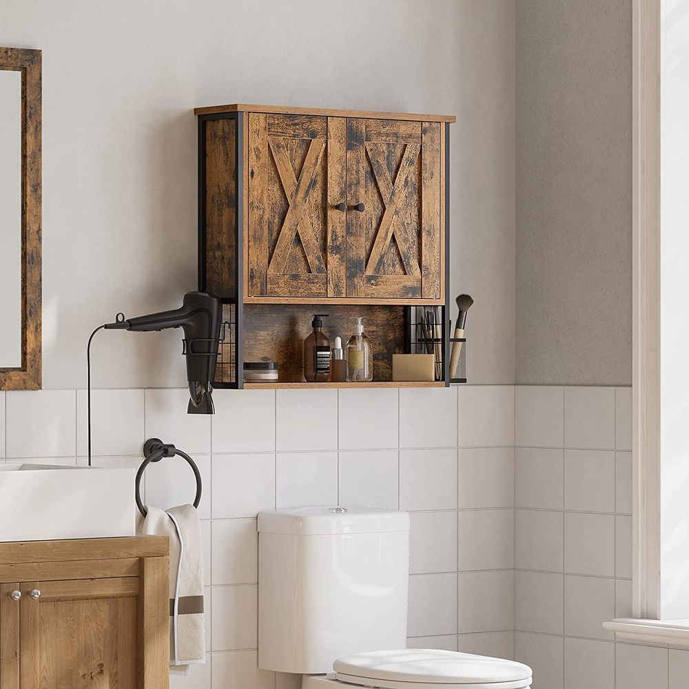 Moderne Badkamer Wandkast – Vochtbestendig & Duurzaam|Perfect voor Toiletten en Badkamers|Ideaal voor Extra Opbergruimte