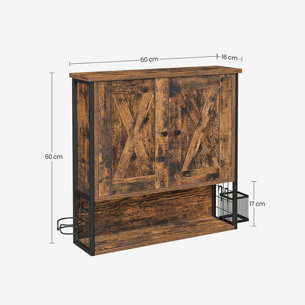Moderne Badkamer Wandkast – Vochtbestendig & Duurzaam|Perfect voor Toiletten en Badkamers|Ideaal voor Extra Opbergruimte