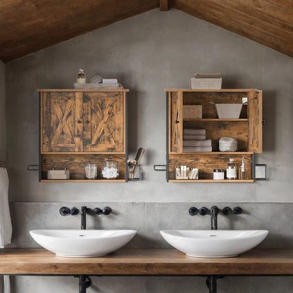 Badkamer Opbergkast voor aan de Wand – Praktische Wandkast voor Badkamer en ToilModerne Badkamer Wandkast met Opbergruimteet|