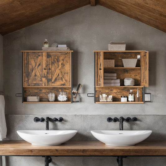 Badkamer Opbergkast voor aan de Wand – Praktische Wandkast voor Badkamer en ToilModerne Badkamer Wandkast met Opbergruimteet|