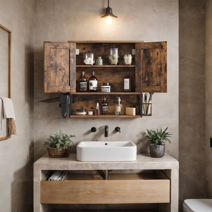 Badkamer Opbergkast voor aan de Wand – Praktische Wandkast voor Badkamer en ToilModerne Badkamer Wandkast met Opbergruimteet|