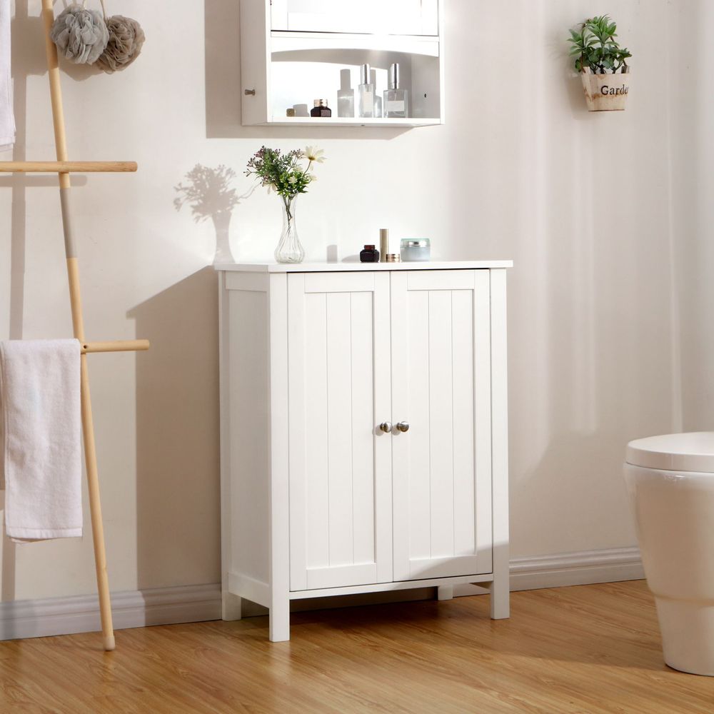 Minimalistische Badkamerkast met Dubbele Deuren voor Moderne Badkamers|Strak en Modern Ontwerp|Praktische en Stijlvolle Opbergruimte