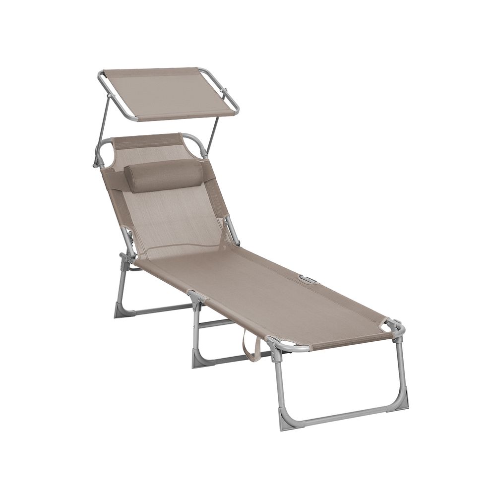 Signature Home Zonneligbed met Verstelbare Rugleuning – Comfortabele Ligstoel voor Tuin, Strand en Balkon, Opvouwbaar & Ergonomisch