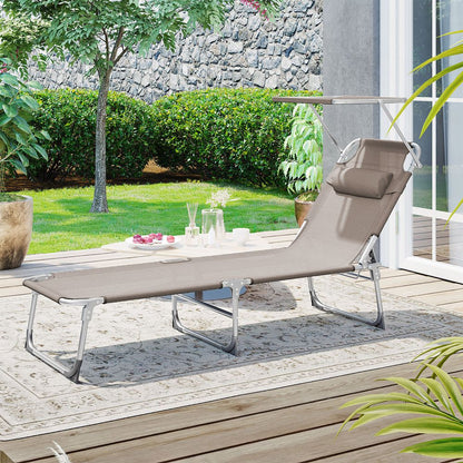Signature Home Zonneligbed met Verstelbare Rugleuning – Comfortabele Ligstoel voor Tuin, Strand en Balkon, Opvouwbaar & Ergonomisch