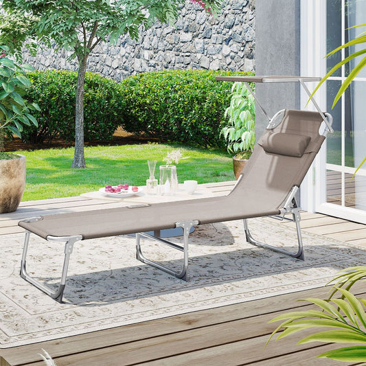 Signature Home Zonneligbed met Verstelbare Rugleuning – Comfortabele Ligstoel voor Tuin, Strand en Balkon, Opvouwbaar & Ergonomisch