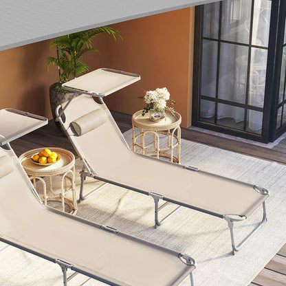 Signature Home Zonneligbed met Verstelbare Rugleuning – Comfortabele Ligstoel voor Tuin, Strand en Balkon, Opvouwbaar & Ergonomisch