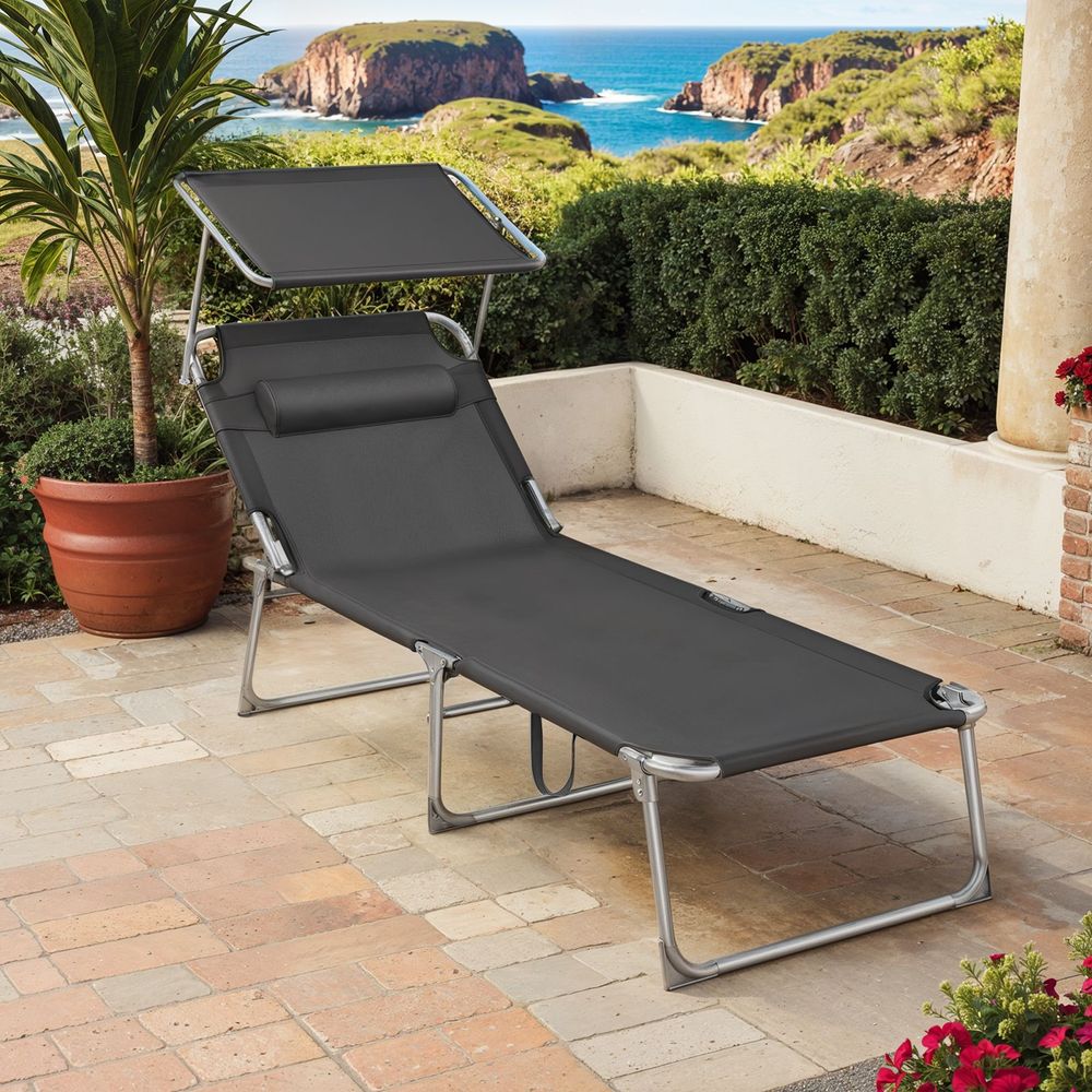 Signature Home Extra Ruime Zonneligstoel 71 x 200 x 38 cm – Opvouwbaar Ligbed voor Tuin & Strand