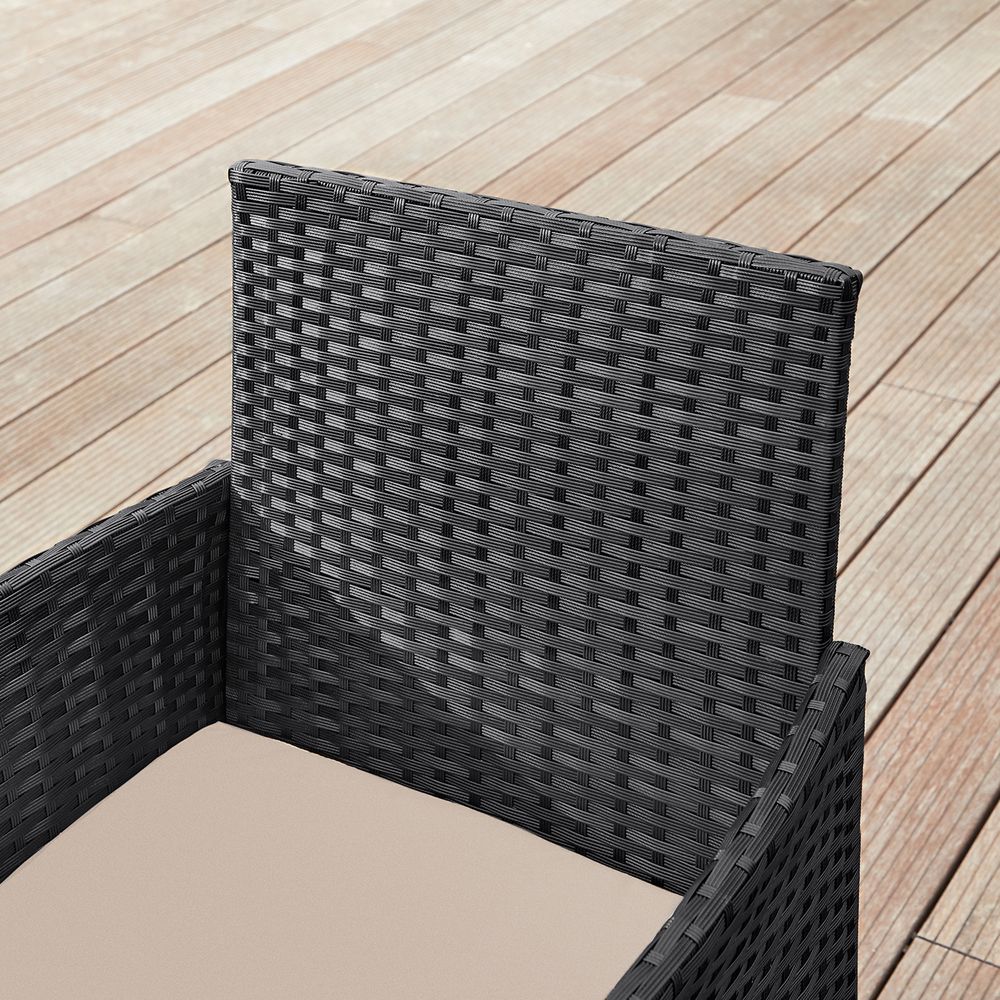 Signature Home Tuinset 3-delig – Tuinmeubelen met Tafel en 2 Stoelen, Balkonset voor Binnen & Buiten