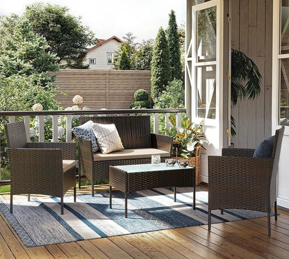 Signature Homee Balkon Meubelset 4-delig – Comfortabele Stoelen met Tafel