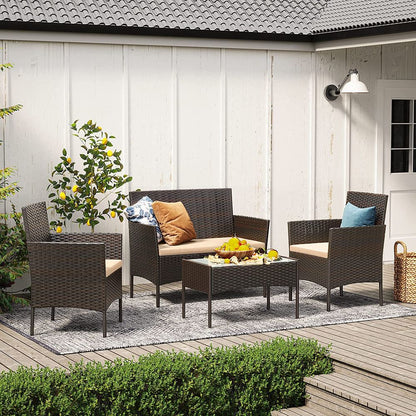 Signature Homee Balkon Meubelset 4-delig – Comfortabele Stoelen met Tafel