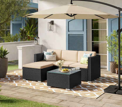 Signature Home Tuinmeubelset met Kussens – Comfortabele Loungeset voor Balkon, Terras en Tuin, Weerbestendig en Modern Design