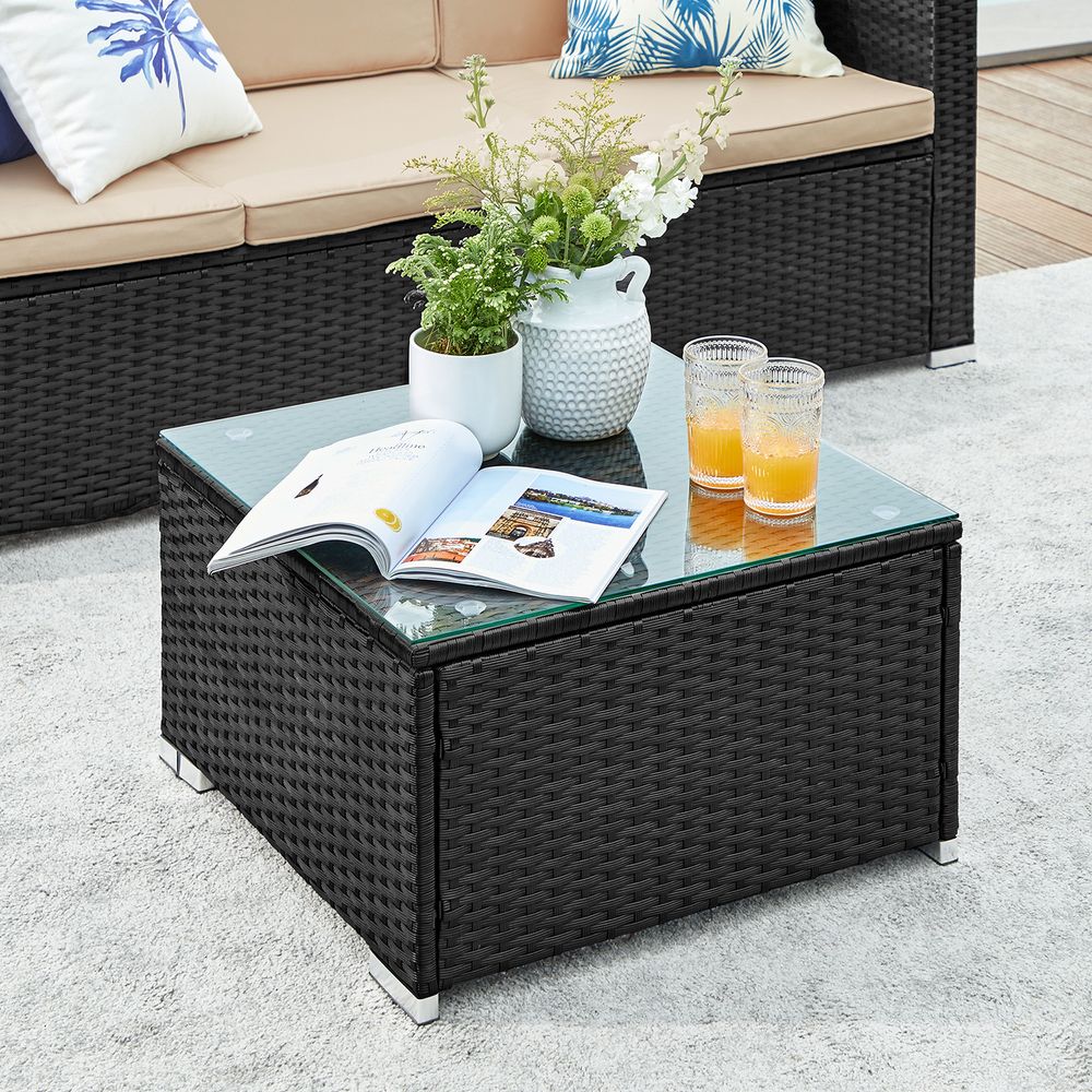 Signature Home Tuinmeubelset met Kussens – Comfortabele Loungeset voor Balkon, Terras en Tuin, Weerbestendig en Modern Design