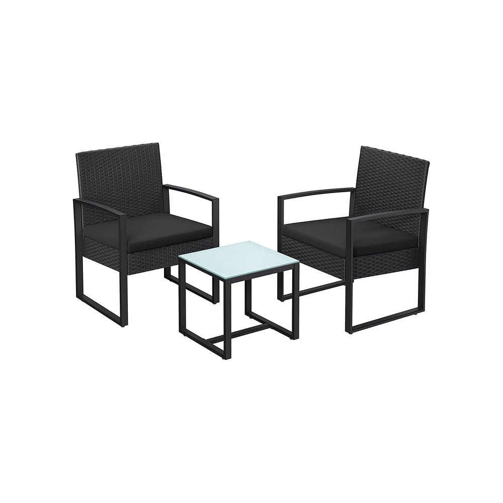 Signature Home Balkon Stoelen met Tafel – Compacte Balkonset voor Terras en Balkon-Praktisch en Comfortabel voor Dagelijks Gebruik